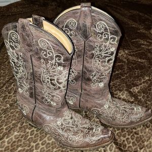 Corral teens snip toe boots